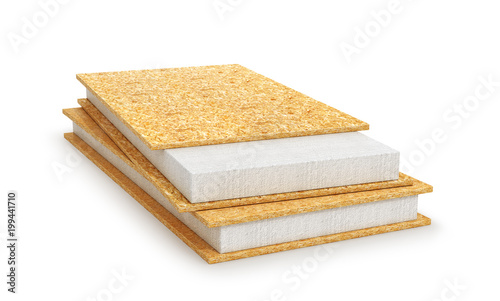 Fototapeta Naklejka Na Ścianę i Meble -  Structural insulated panel. 3d illustration