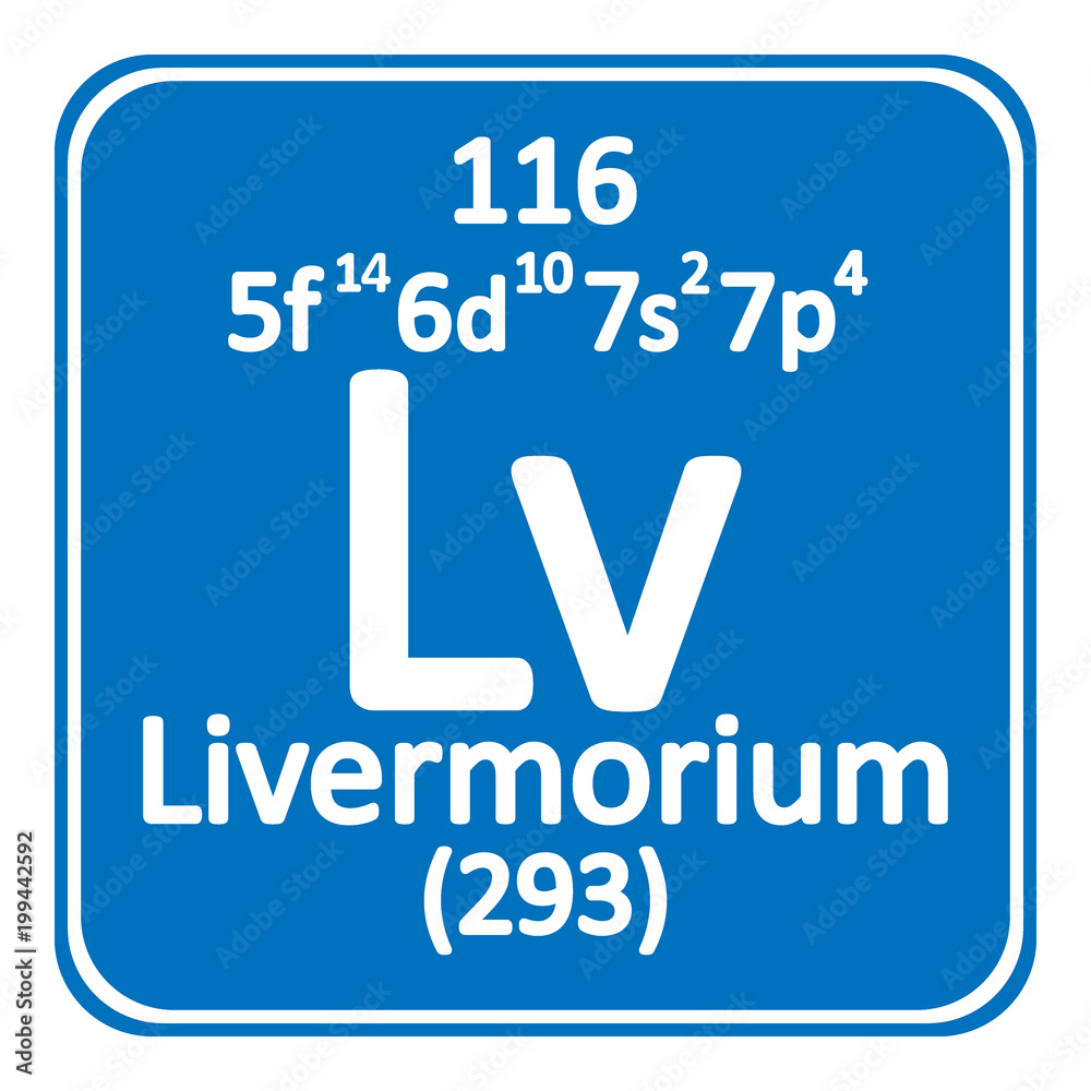 Periodic table element livermorium icon. Periodic table element livermorium icon.