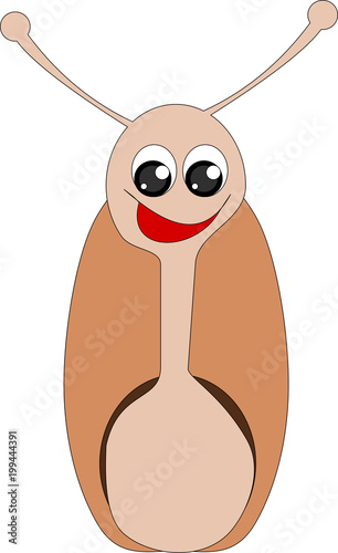 Schnecke im Comic-Stil