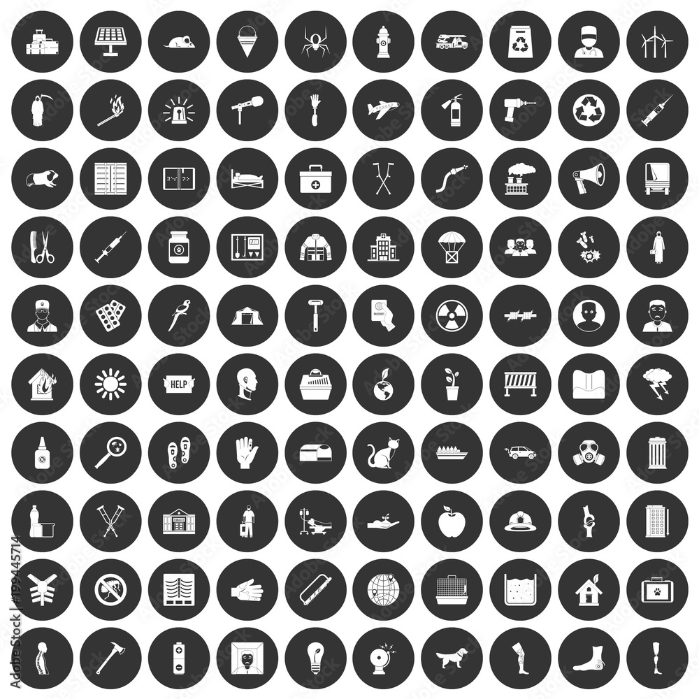 100 help icons set black circle 100 help icons set black circle