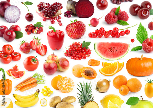 Fruits and vegetables. Background of fresh color  food