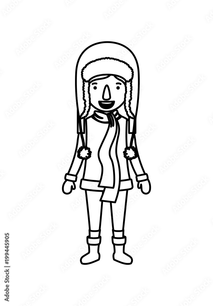 little girl with winter clothes hat and scarf little girl with winter clothes hat and scarf
