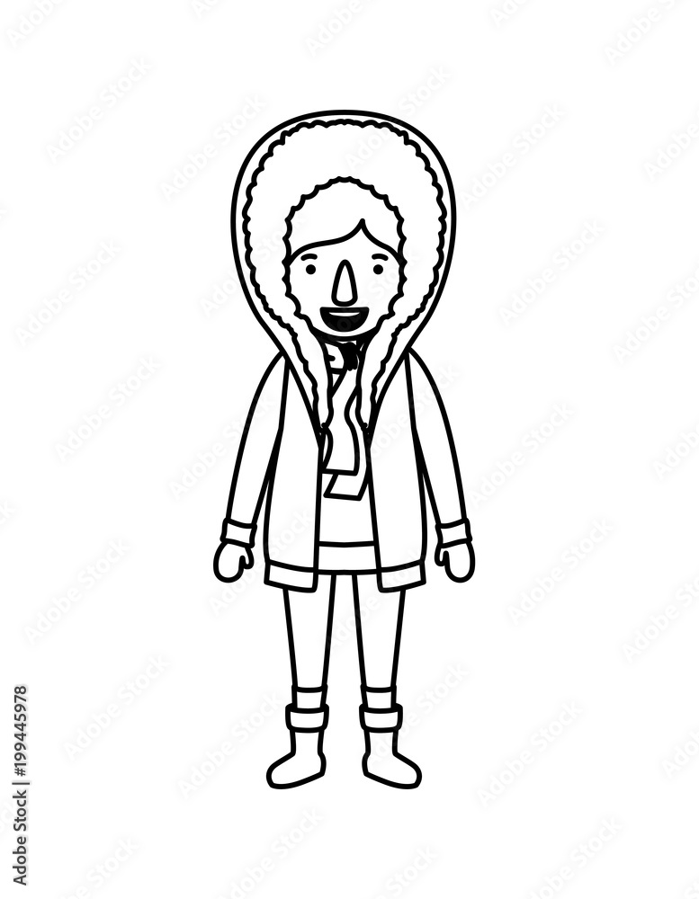 little girl with winter clothes little girl with winter clothes