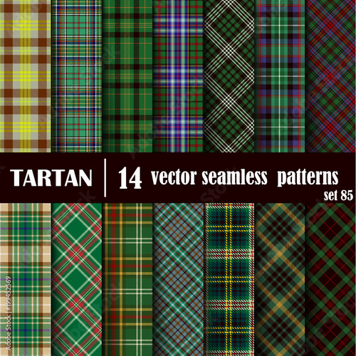 Set Tartan Seamless Pattern