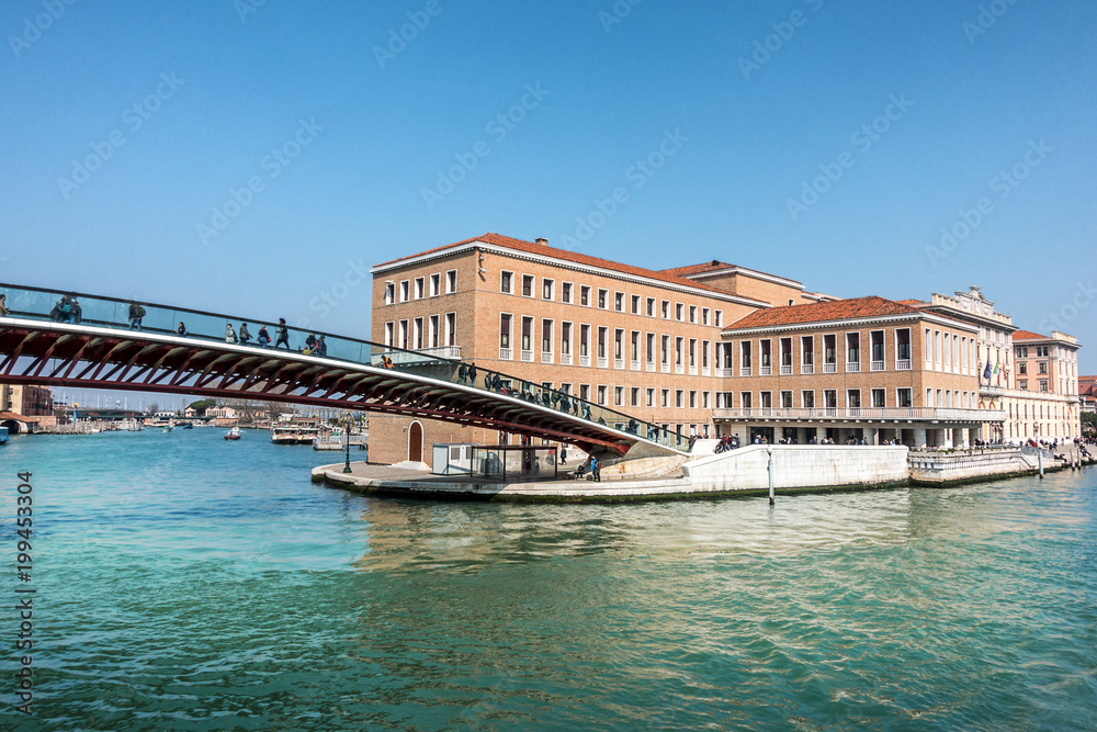 Constitution bridge at Santa Lucia in Venice