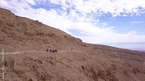 Aerial footage of the negev desert in israel photo