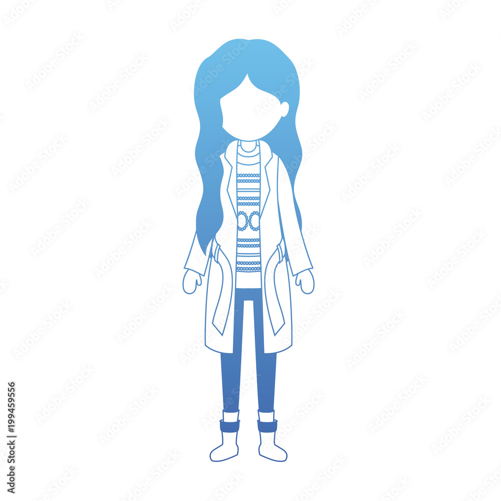 young woman with winter clothes young woman with winter clothes