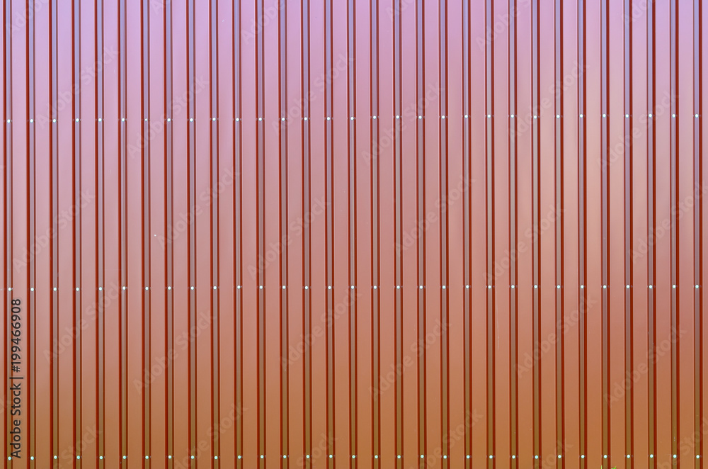 Red corrugated galvanised iron cladding Red corrugated galvanised iron cladding