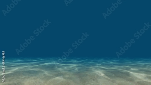 Fotografia Caustics at the bottom of the sea 3D render