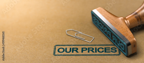Our prices, web header. photo