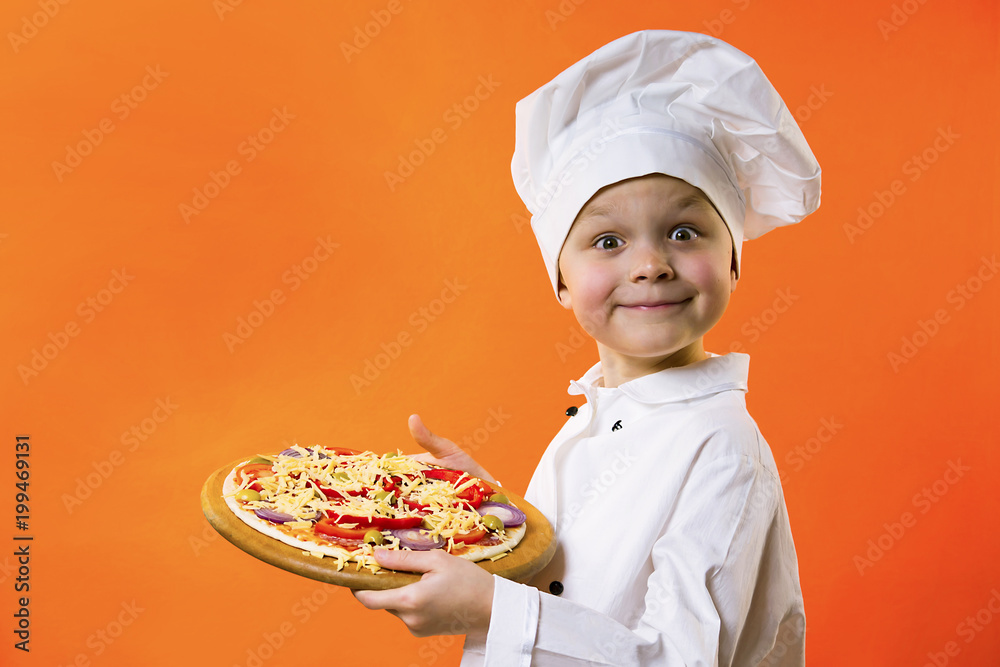 funny chef cooked hot pizza with chili funny chef cooked hot pizza with chili