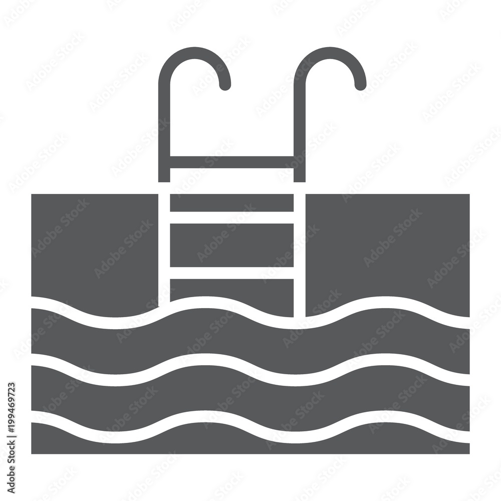 Swimming Pool glyph icon, diving and underwater, pool practice sign vector graphics, a solid pattern on a white background, eps 10.