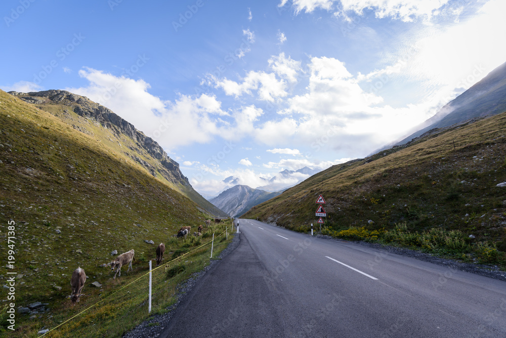 Fototapeta premium Bonitos puertos de montaña en las dolomitas de Italia