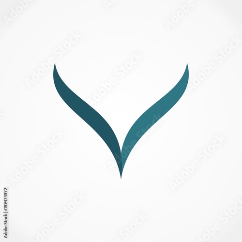 v letter abstract background logo