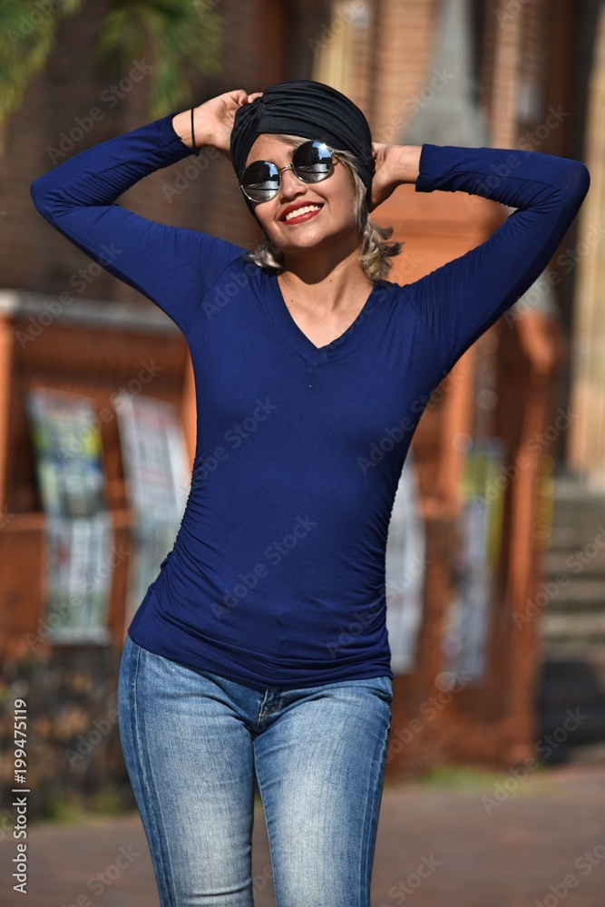 Posing Diverse Islamic Woman Wearing Turban Posing Diverse Islamic Woman Wearing Turban