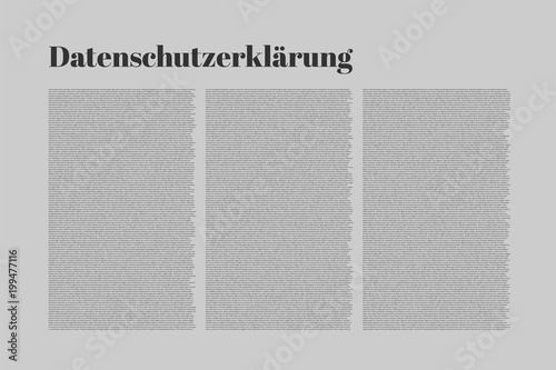 Privacy Policy with very long text