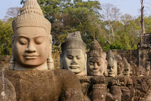 Unesco World Heritage site of Ankor Thom  Siem Reap  Cambodia