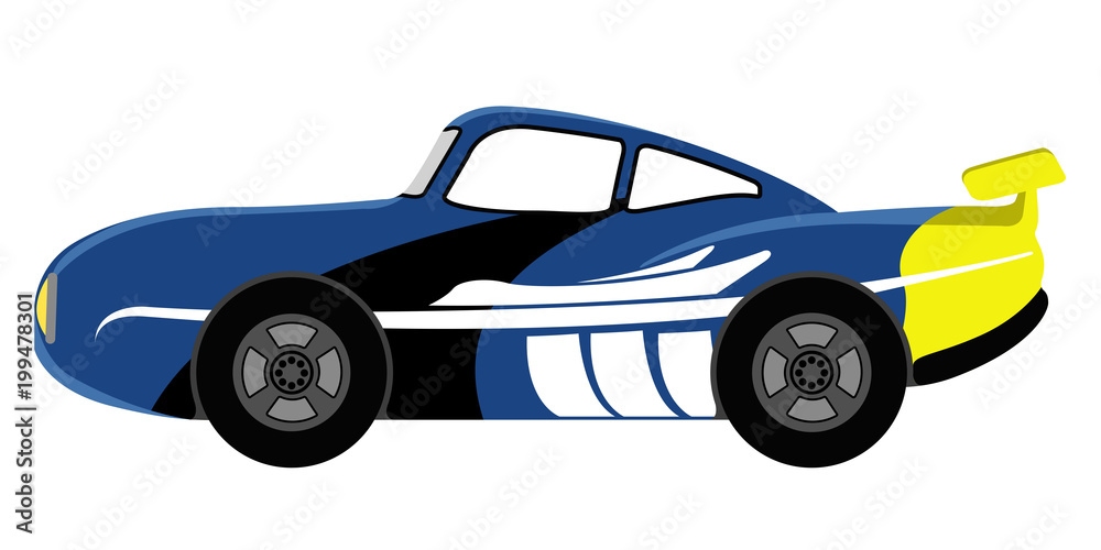 Obraz premium Isolated racing car icon
