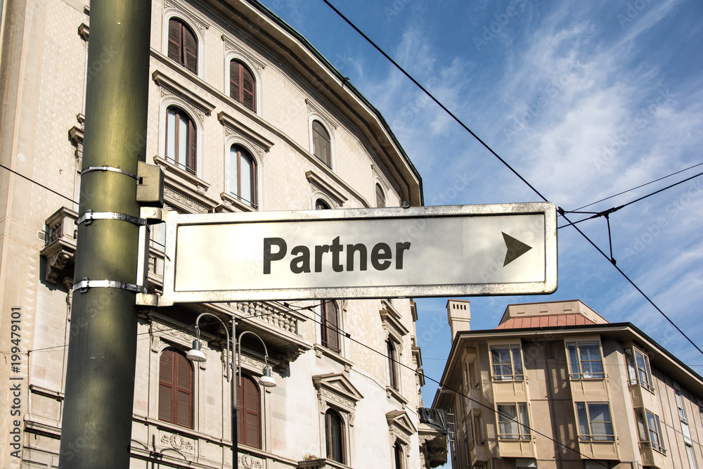 Fototapeta premium Schild 242 - Partner