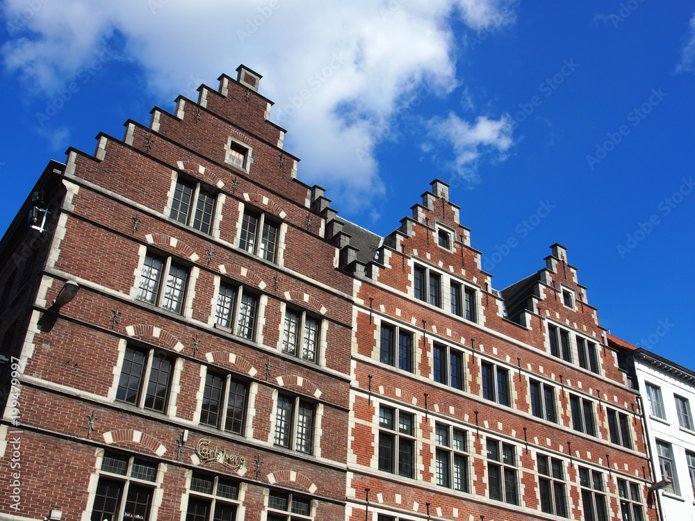 Fototapeta premium Gent: Häuser in der historischen Altstadt