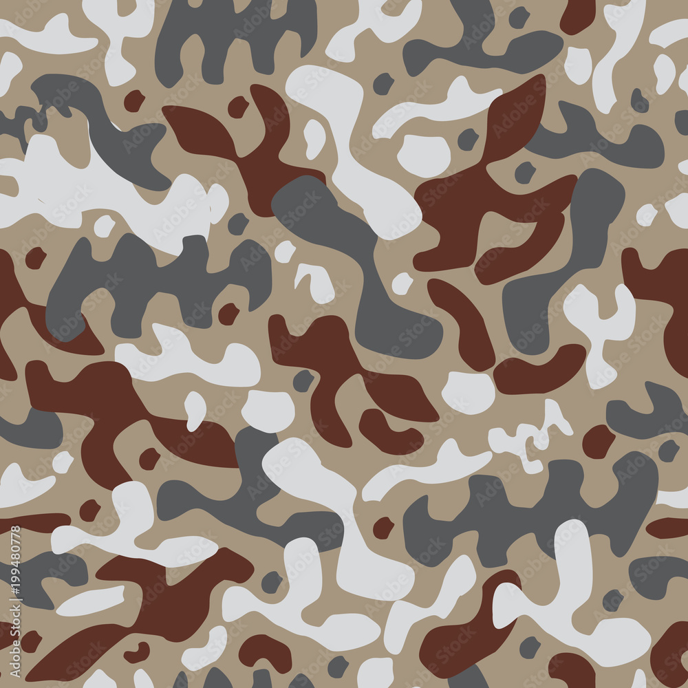 Fototapeta premium seamless camouflage pattern. brown, gray, white and yellow colors