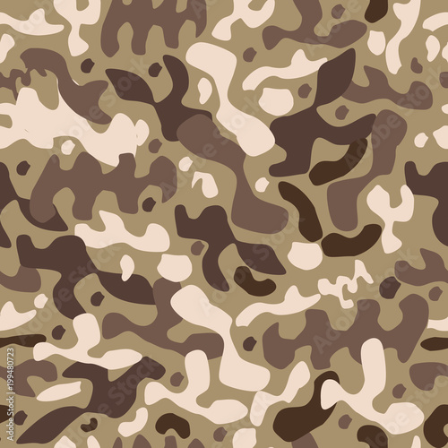 seamless camouflage pattern. blue  yellow and brown colors