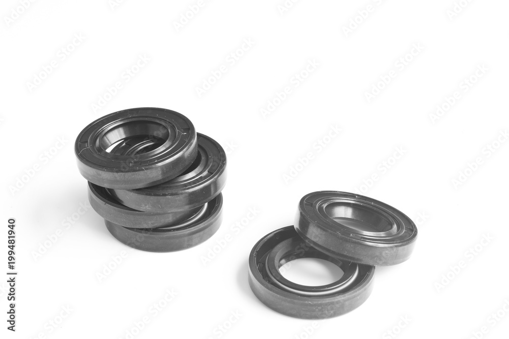 Oil Seal chemical resistance for Industrial on white background. Oil Seal chemical resistance for Industrial on white background.