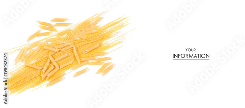 Macaroni of spaghetti feathers pattern