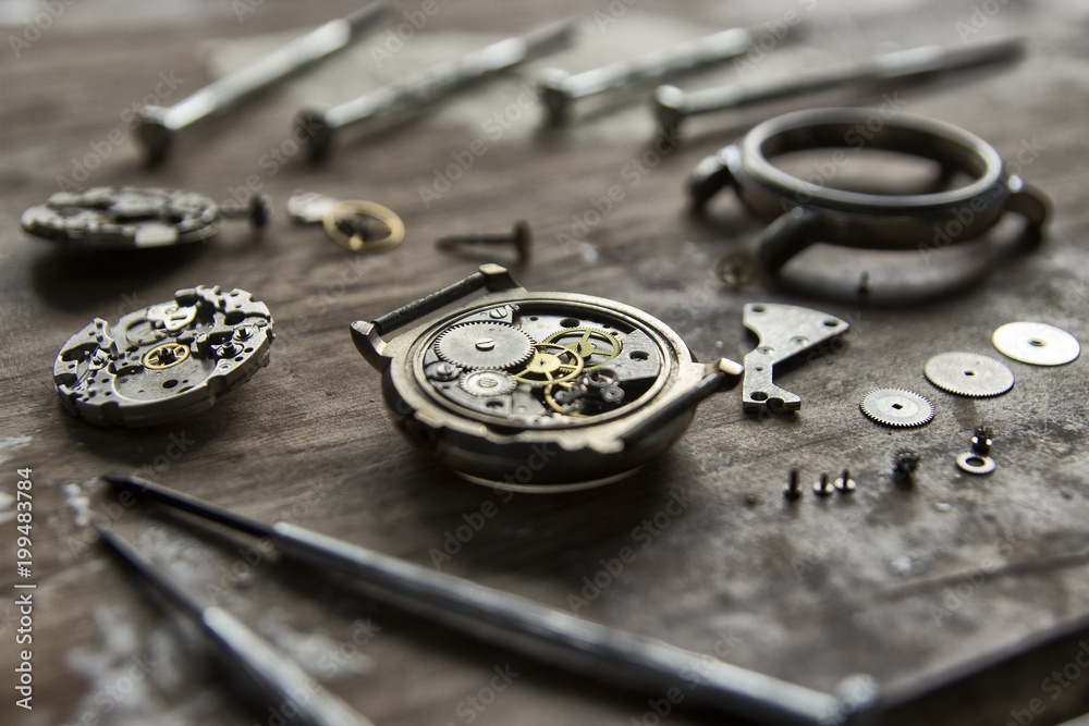 Watchmaker's workshop, watch repair Watchmaker's workshop, watch repair
