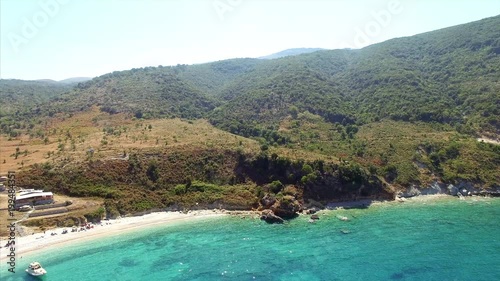 Beach and mountains in Albania photo