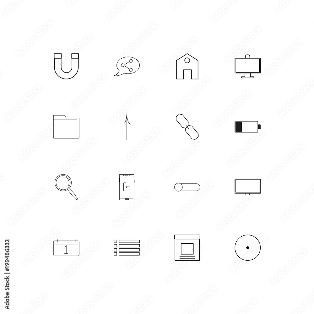 User Interface simple linear icons set. Outlined vector icons User Interface simple linear icons set. Outlined vector icons