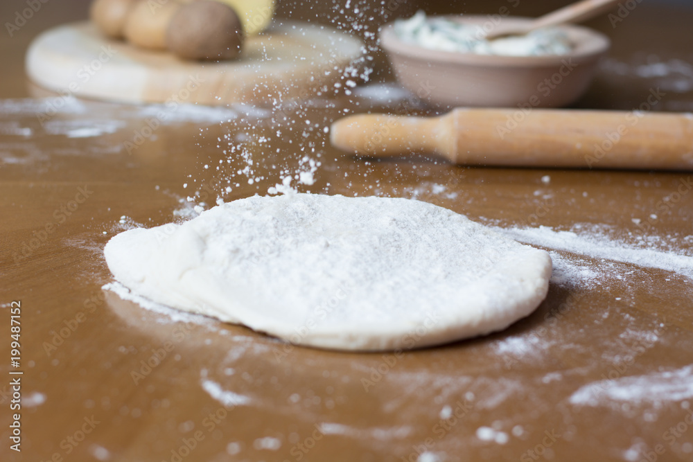 Making of Homemade cheese Pie or other kind of pastry appetizer Making of Homemade cheese Pie or other kind of pastry appetizer