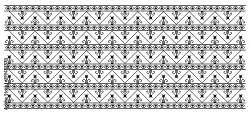 Traditional Romanian folk art knitted embroidery pattern
