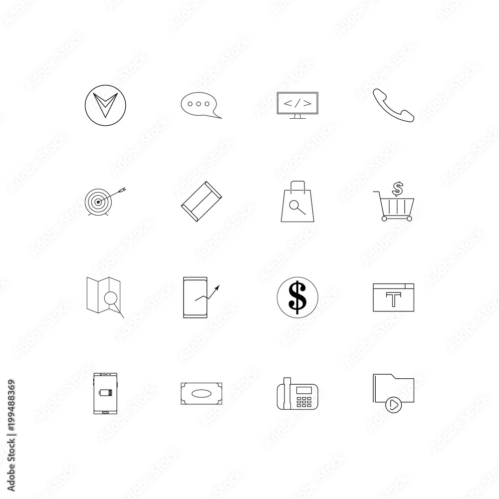 Internet Of Things simple linear icons set. Outlined vector icons Internet Of Things simple linear icons set. Outlined vector icons