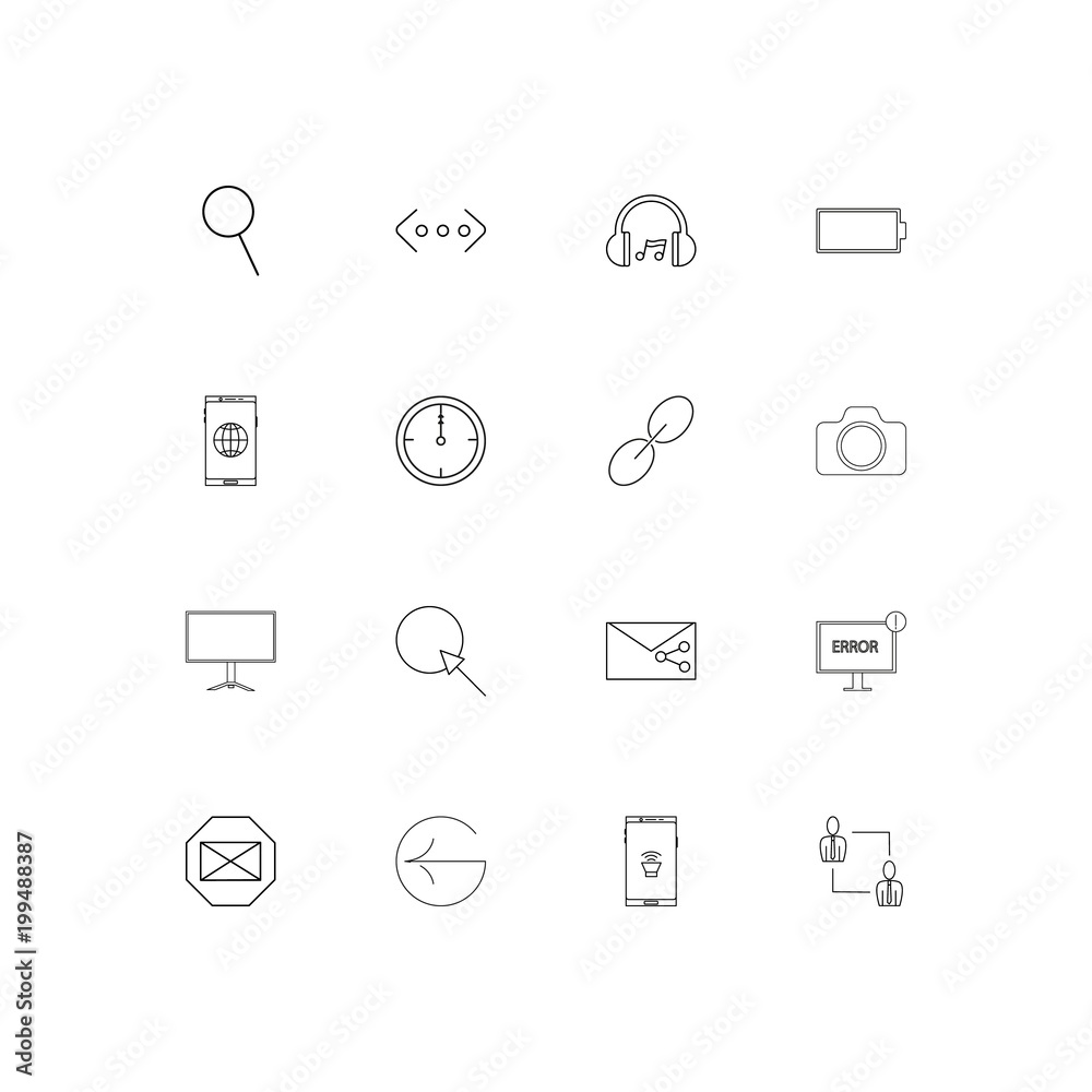 Internet Of Things simple linear icons set. Outlined vector icons Internet Of Things simple linear icons set. Outlined vector icons