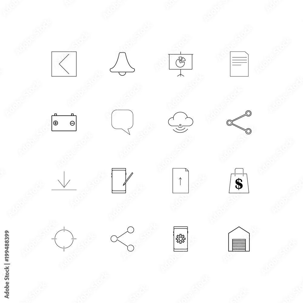 Internet Of Things simple linear icons set. Outlined vector icons Internet Of Things simple linear icons set. Outlined vector icons