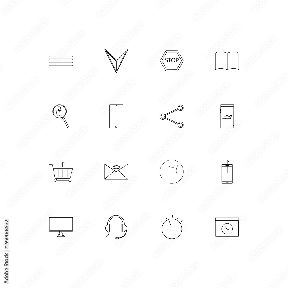Internet Of Things simple linear icons set. Outlined vector icons Internet Of Things simple linear icons set. Outlined vector icons