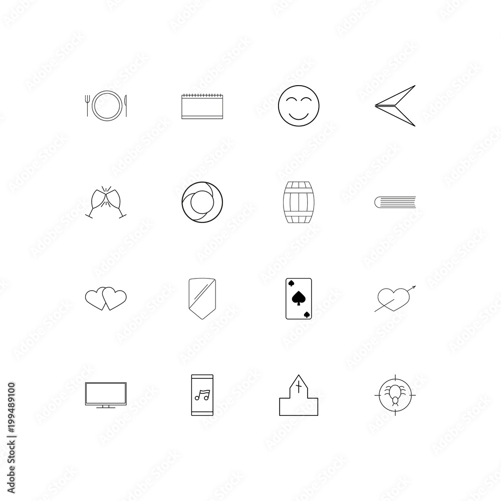 Lifestyle simple linear icons set. Outlined vector icons Lifestyle simple linear icons set. Outlined vector icons