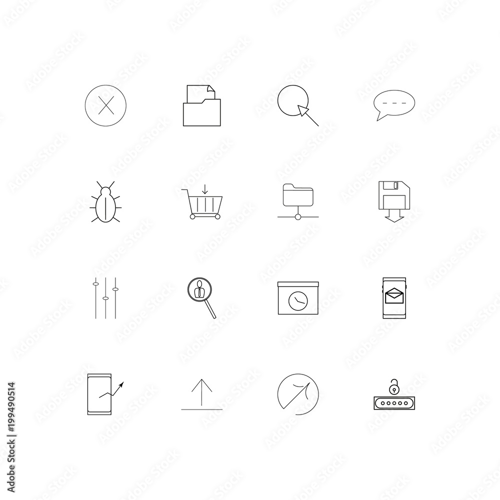 Internet Technologies simple linear icons set. Outlined vector icons Internet Technologies simple linear icons set. Outlined vector icons