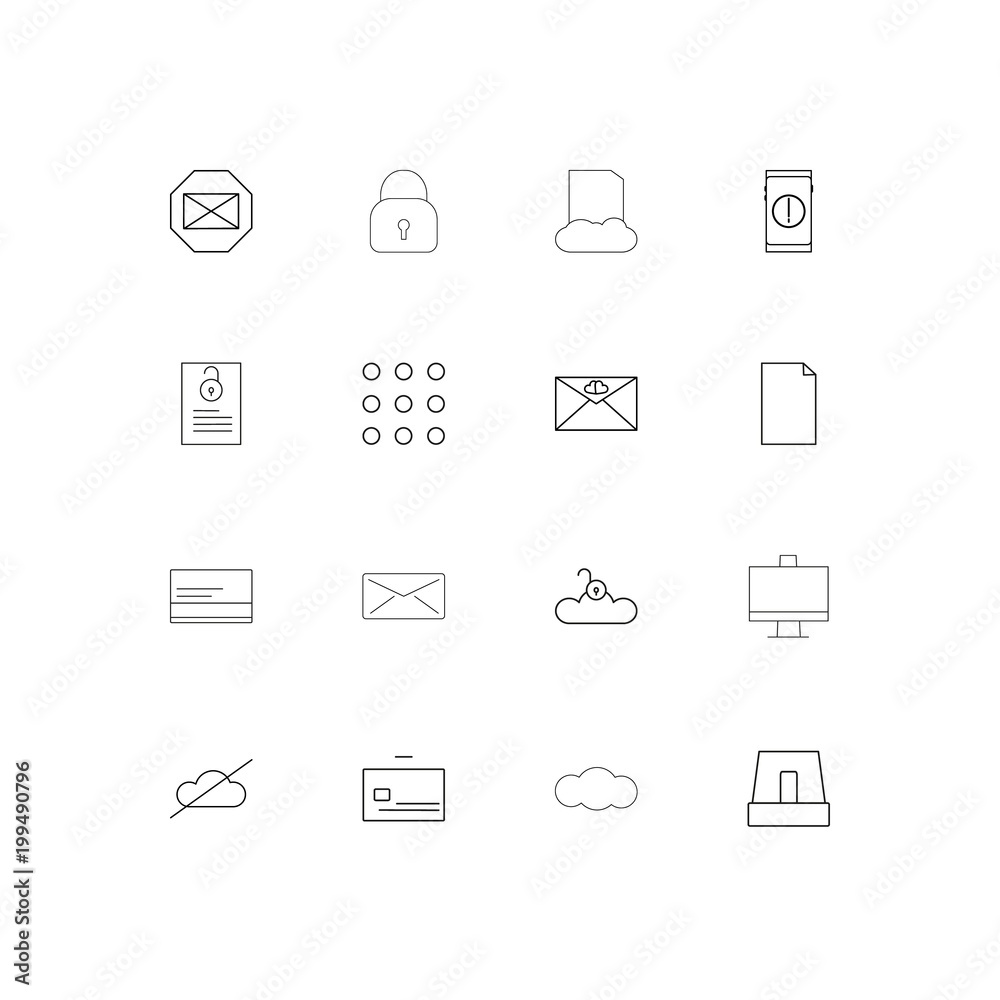 Cyber Security simple linear icons set. Outlined vector icons Cyber Security simple linear icons set. Outlined vector icons