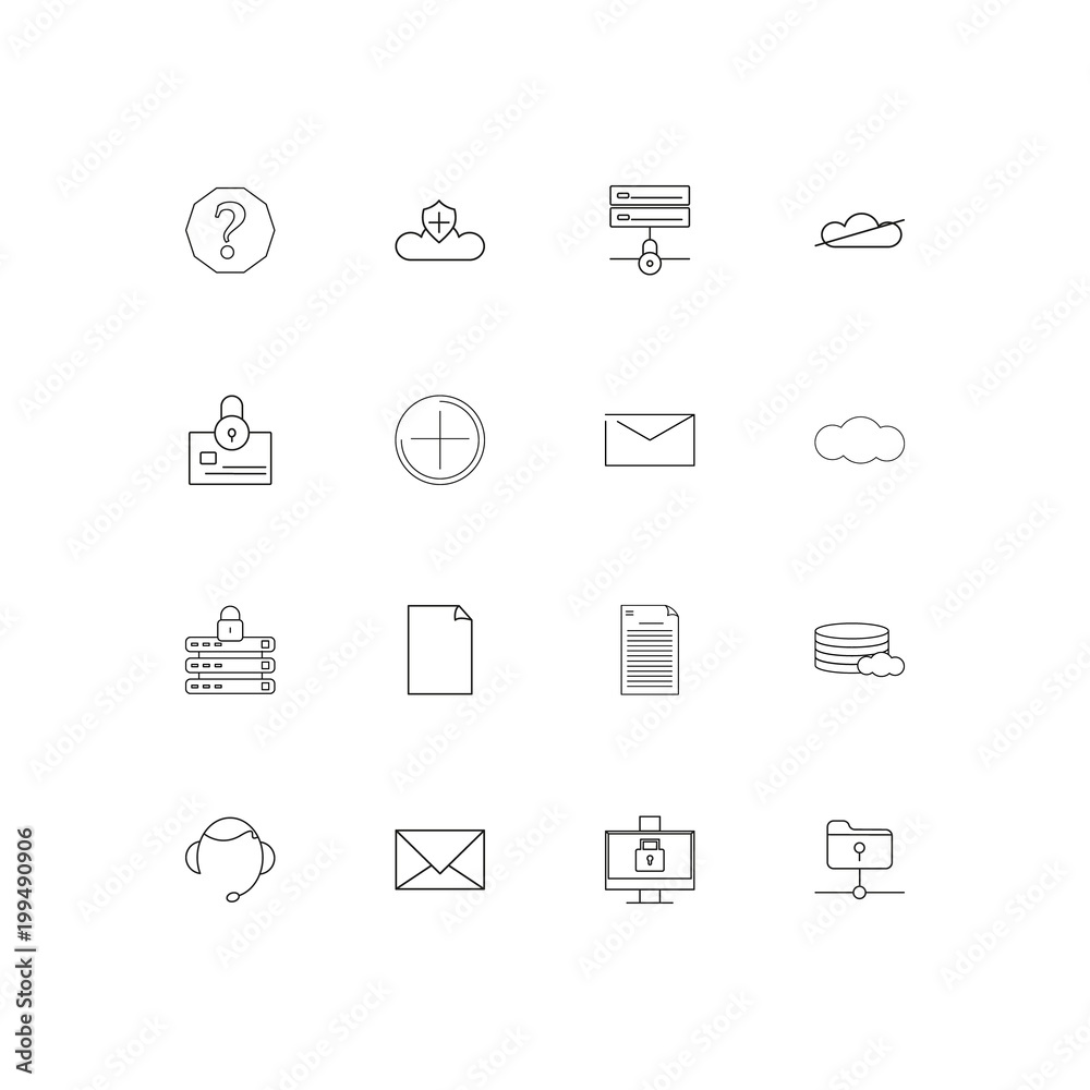 Cyber Security simple linear icons set. Outlined vector icons Cyber Security simple linear icons set. Outlined vector icons