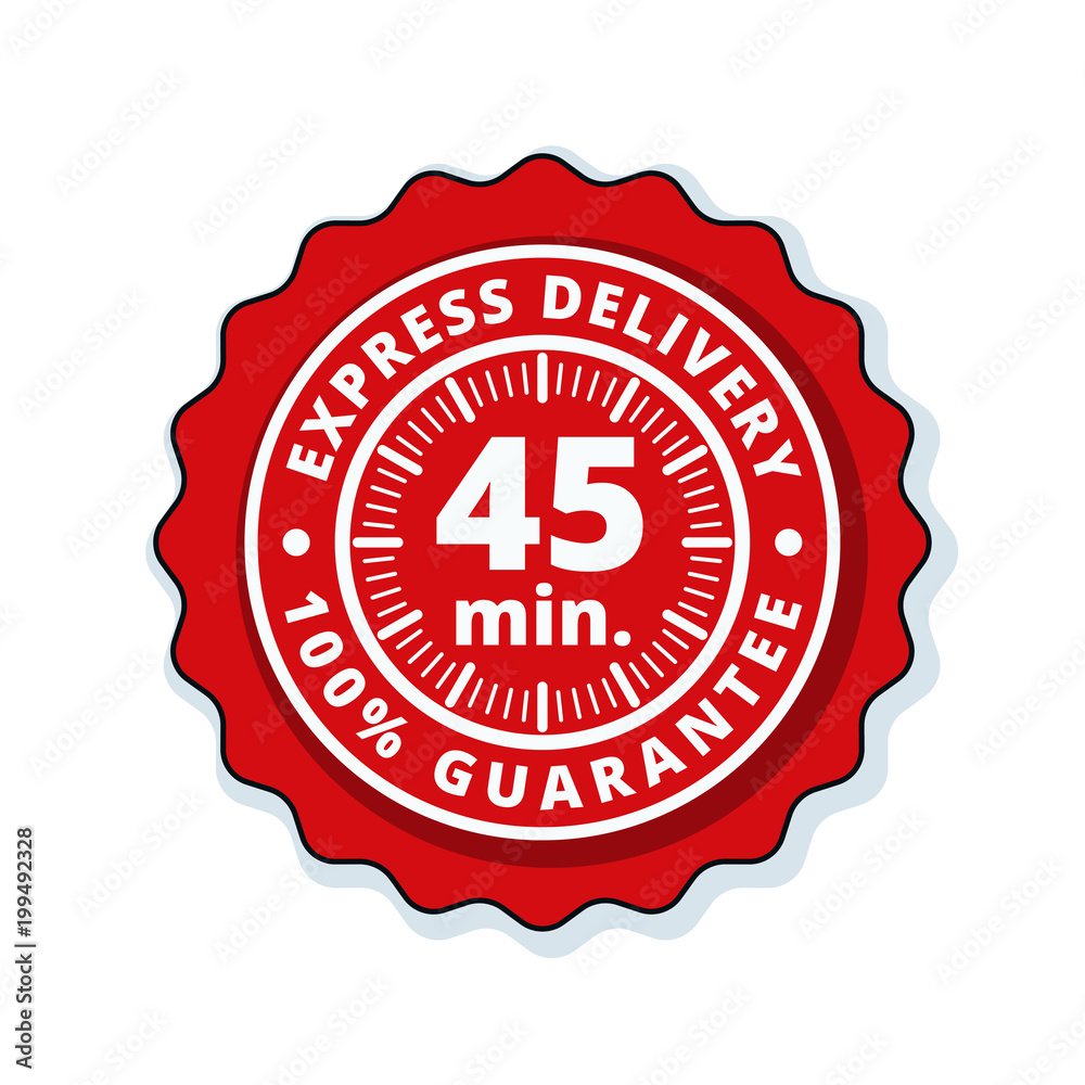 45 minutes Express Delivery illustration 45 minutes Express Delivery illustration