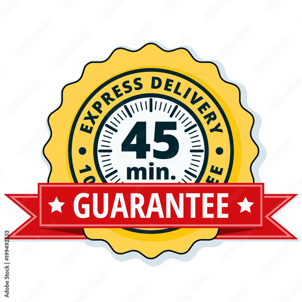 45 minutes Express Delivery illustration 45 minutes Express Delivery illustration