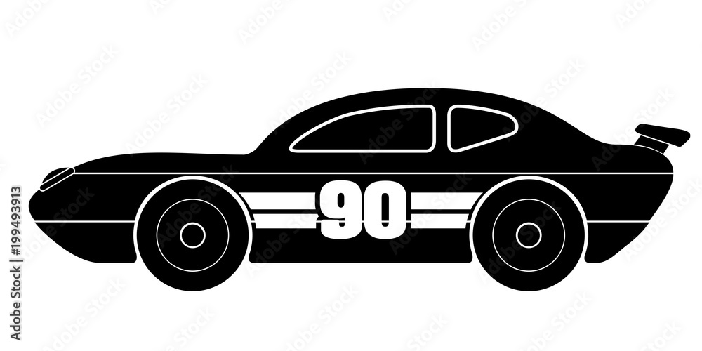 Obraz premium Isolated racing car icon