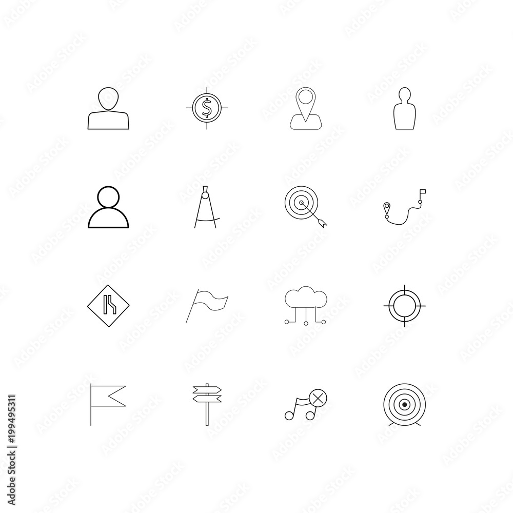 Maps And Navigation simple linear icons set. Outlined vector icons Maps And Navigation simple linear icons set. Outlined vector icons