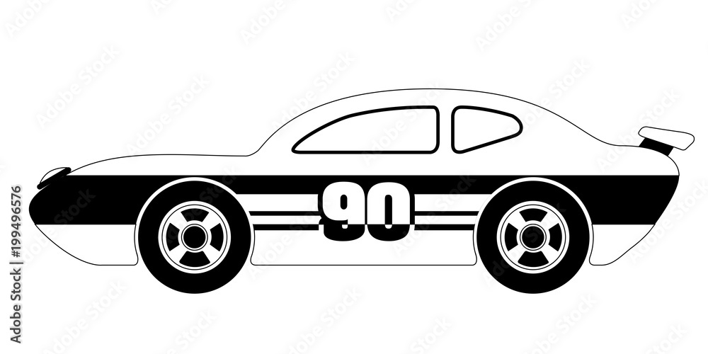 Naklejka premium Isolated racing car icon