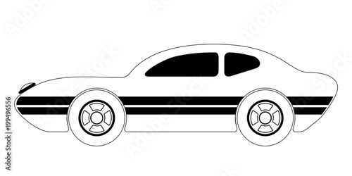 Isolated racing car icon