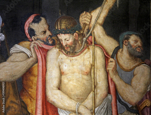 Ecce homo (particolare); affresco di Aurelio e Giovan Pietro Luini. Chiesa di San Maurizio, Milano photo