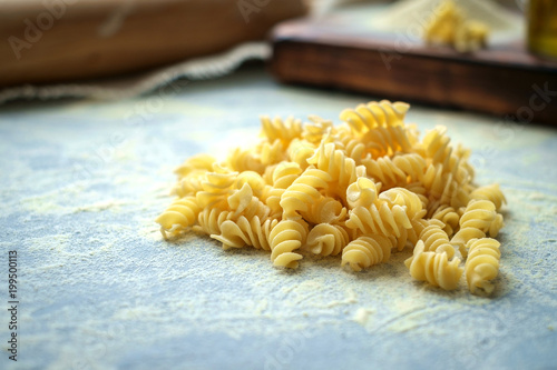 Fototapeta handemade pasta closely