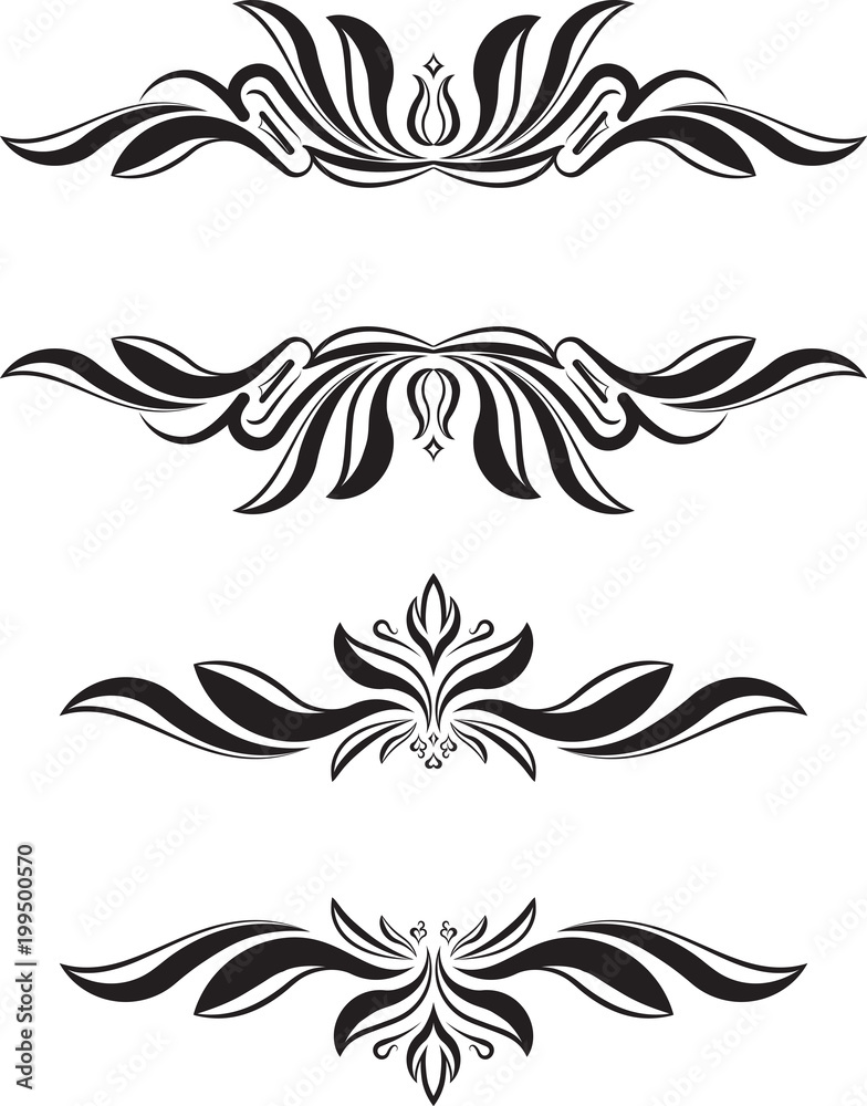 Pair of elegant text frames for your design. Pair of elegant text frames for your design.